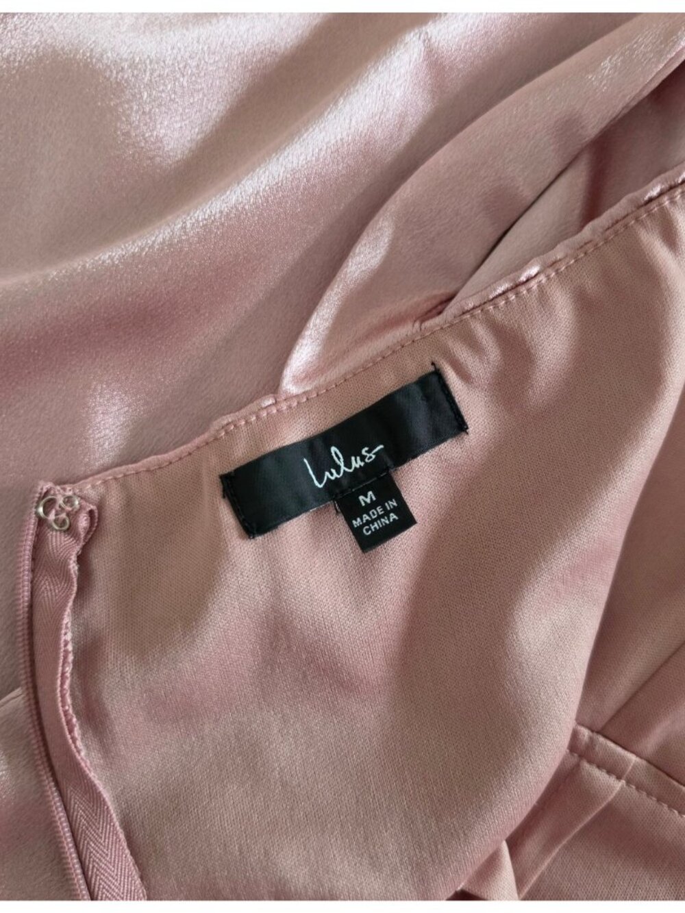LULUS One-Shoulder Satin Pink Mauve Maxi Dress - Size M - Picture 3 of 15
